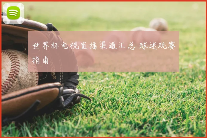 世界杯电视直播渠道汇总 球迷观赛指南